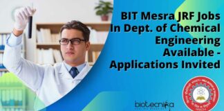 BIT Mesra JRF Jobs BT