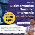 Bioinformatics Summer Internship 2023 New Dates & Timing!