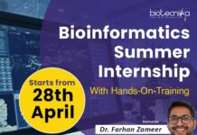 Bioinformatics Summer Internship 2023 New Dates & Timing!