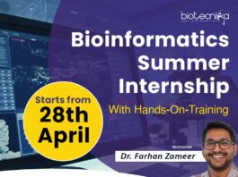 Bioinformatics Summer Internship 2023 New Dates & Timing!