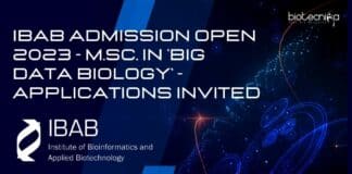 IBAB Big Data Biology MSc Admissions 2023 Open