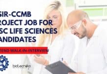 CSIR-CCMB Project Job For MSc Life Sciences Candidates, Attend Walk-In CCMB Life Sciences MSc