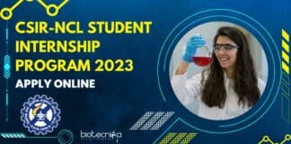 CSIR-NCL Student Internship Program