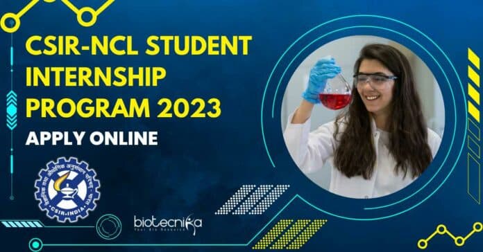 CSIR-NCL Student Internship Program