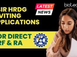 CSIR Direct SRF RA