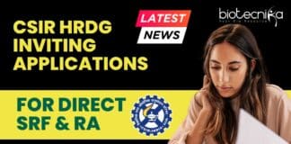 CSIR Direct SRF RA