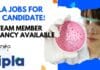 Cipla Jobs For BSc Candidates – Jr. Team Member Vacancy Available Cipla Jobs For BSc