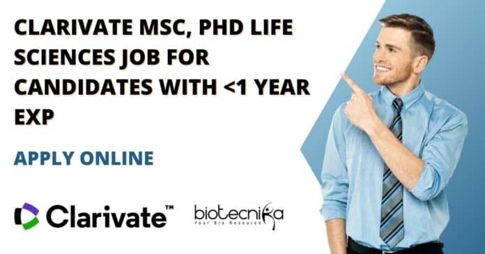 Clarivate Content Editor Job