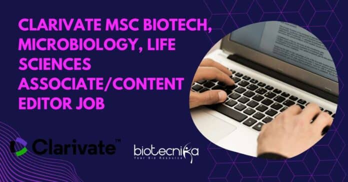Clarivate MSc Biotech
