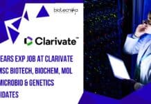 0-3 Years Exp Job at Clarivate For MSc Biotech, Biochem, Mol Bio, Microbio & Genetics Candidates Clarivate MSc Genetics