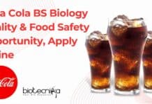 Coca Cola BS Biology Quality & Food Safety Opportunity, Apply Online Coca Cola BS Biology