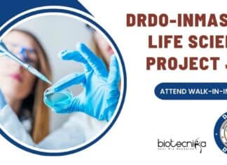 DRDO-INMAS MSc Life Sciences