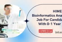 HIMEDIA Bioinformatics Analyst Job For Candidates With 0-1 Year Exp HIMEDIA Bioinformatics Analyst Job