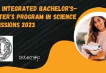 IACS Integrated Bachelor’s-Master’s Program In Science Admissions 2023 IACS Admissions 2023