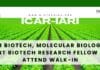 IARI Biotech, Molecular Biology & Plant Biotech Research Fellow Job, Attend Walk-In IARI Biotech Fellow Job