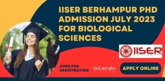 IISER Berhampur 2023 Admissions