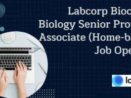 Labcorp Biochem, Biology Senior Proposal Associate (Home based) Job Opening Labcorp Biochem