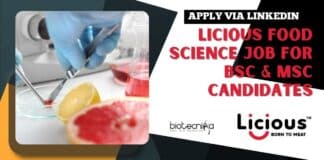 Licious Food Science Job