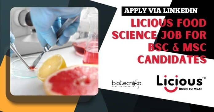 Licious Food Science Job