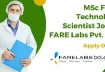 MSc Food Technology Scientist Job at FARE Labs Pvt. Ltd., Apply Online MSc Food Technology Scientist