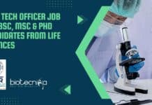 NARI Tech Officer Job For BSc, MSc & PhD Candidates From Life Sciences NARI Tech Officer Job