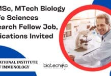 NII MSc, MTech Biology & Life Sciences Research Fellow Job, Applications Invited NII Delhi SRF Posts