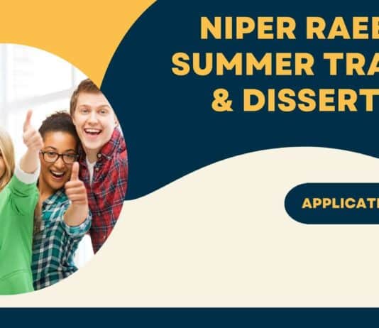 NIPER Raebareli Summer Training