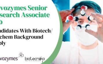 Novozymes Senior Research Associate Job – Candidates With Biotech/ Biochem Background Apply Novozymes Senior Research Associate