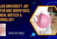 Panjab University JRF Job For MSc Biophysics, Biochem, Biotech & Microbiology Panjab University JRF Job