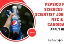 Pepsico Food Sciences R&D Scientist Job For MSc & PhD Candidates, Apply Online Pepsico Food Sciences R&D