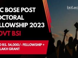 AJC Bose Post Doctoral
