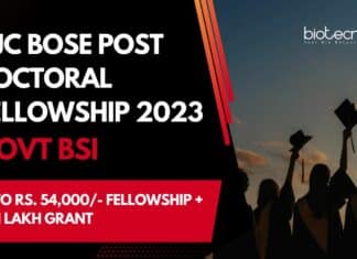 AJC Bose Post Doctoral
