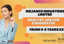 Reliance Industries Limited Analyst Job For Candidates From 0-5 Years Exp Reliance Industries Analyst Job