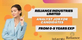 Reliance Industries Analyst Job