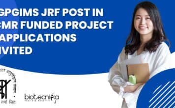 SGPGIMS JRF Post In ICMR Funded Project – Applications Invited SGPGIMS JRF Post In