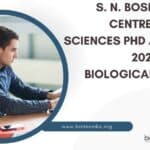 SNBNCBS PhD Admission 2023-2024