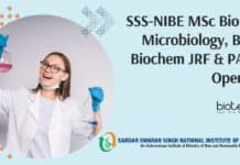 SSS-NIBE MSc Biotech, Microbiology, BTech Biochem JRF & PA Job Openings SSS-NIBE MSc Biotech