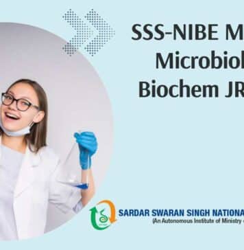 SSS-NIBE MSc Biotech, Microbiology, BTech Biochem JRF & PA Job Openings SSS-NIBE MSc Biotech