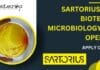 Sartorius MSc Biotech & Microbiology Job Opening, Apply Online Sartorius Project Opening