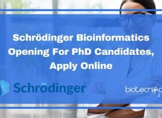 Schrödinger Bioinformatics Vacancy