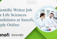 Scientific Writer Job For Life Sciences Candidates at Sanofi, Apply Online Scientific Writer Job For