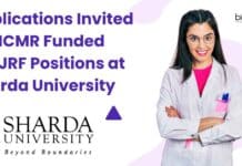 Applications Invited For ICMR Funded RA/JRF Positions at Sharda University Sharda University Research Posts