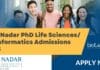 Shiv Nadar PhD Life Sciences/ Bioinformatics Admissions 2023 – Apply Now Shiv Nadar PhD Admissions