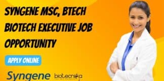 Syngene BTech Biotech Job