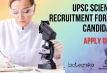 UPSC Scientist Recruitment For MSc Candidates, Apply Online UPSC Scientist Recruitment
