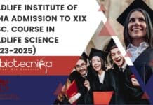 Wildlife Institute of India Admission to XIX M.Sc. Course in Wildlife Science (2023-2025) WII MSc Wildlife Sciences Course Admissions 2023-2025
