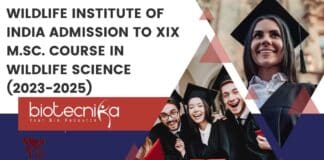 WII MSc Wildlife Sciences Course Admissions 2023-2025