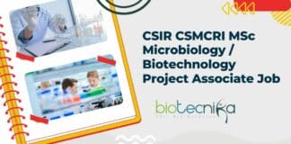 CSIR CSMCRI MSc Job