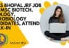 AIIMS Bhopal JRF Job For MSc Biotech, Zoology, Microbiology Candidates, Attend Walk-In AIIMS Bhopal JRF Job