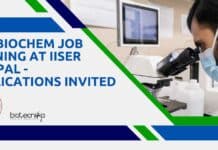 BSc Biochem Job Opening